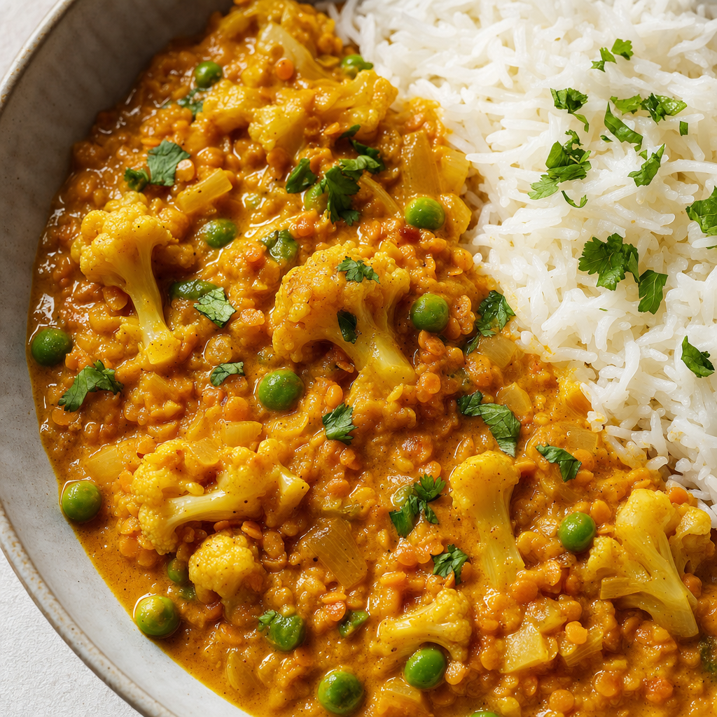 Mild Coconut Red Lentil Curry