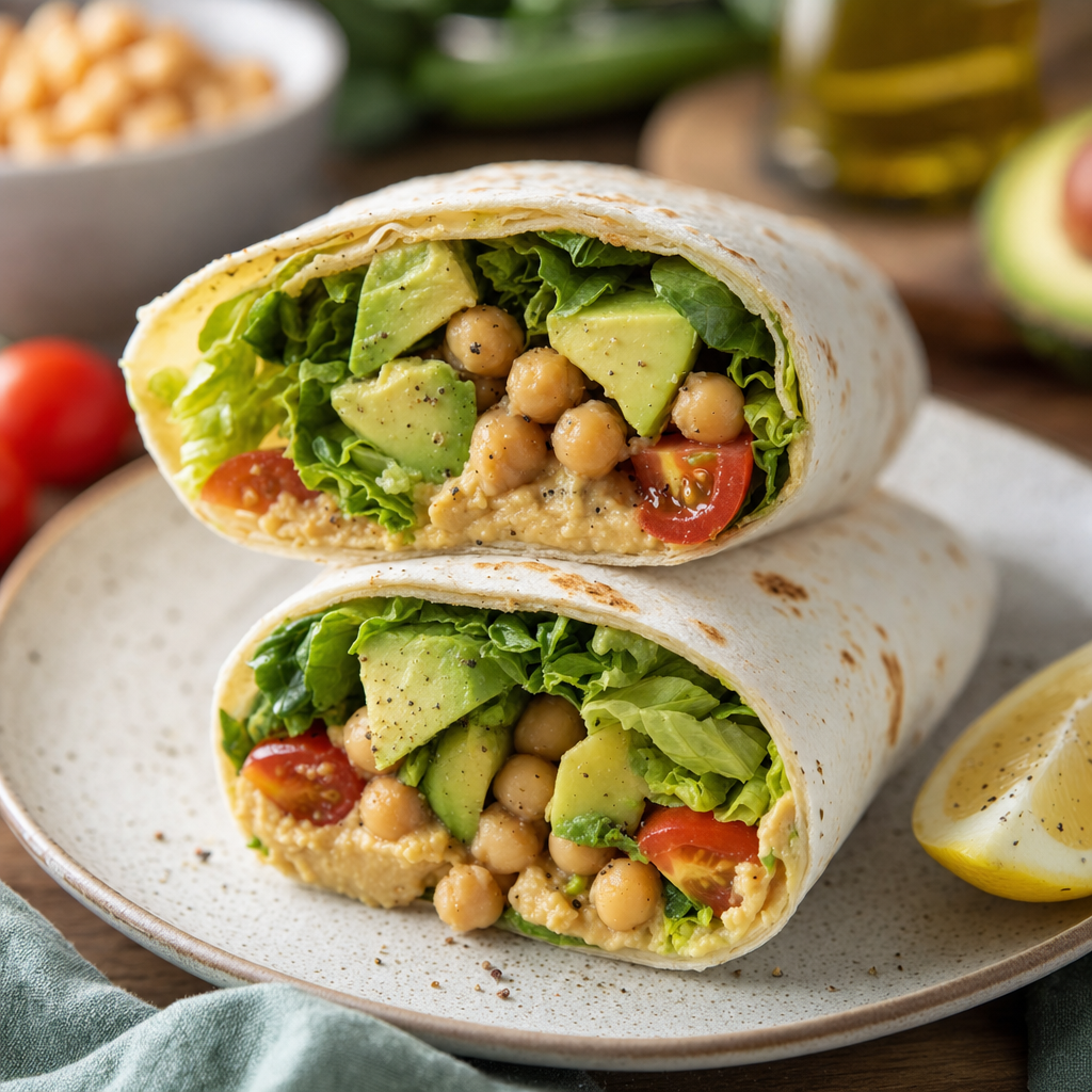 Chickpea Avocado Wraps