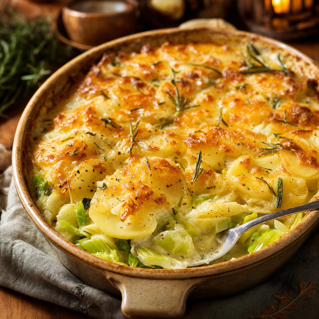 Potato Cabbage Cottage Gratin