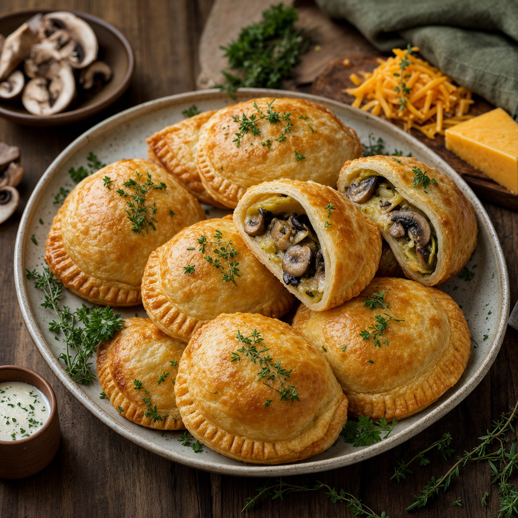 Mushroom Leek Trail Hand Pies