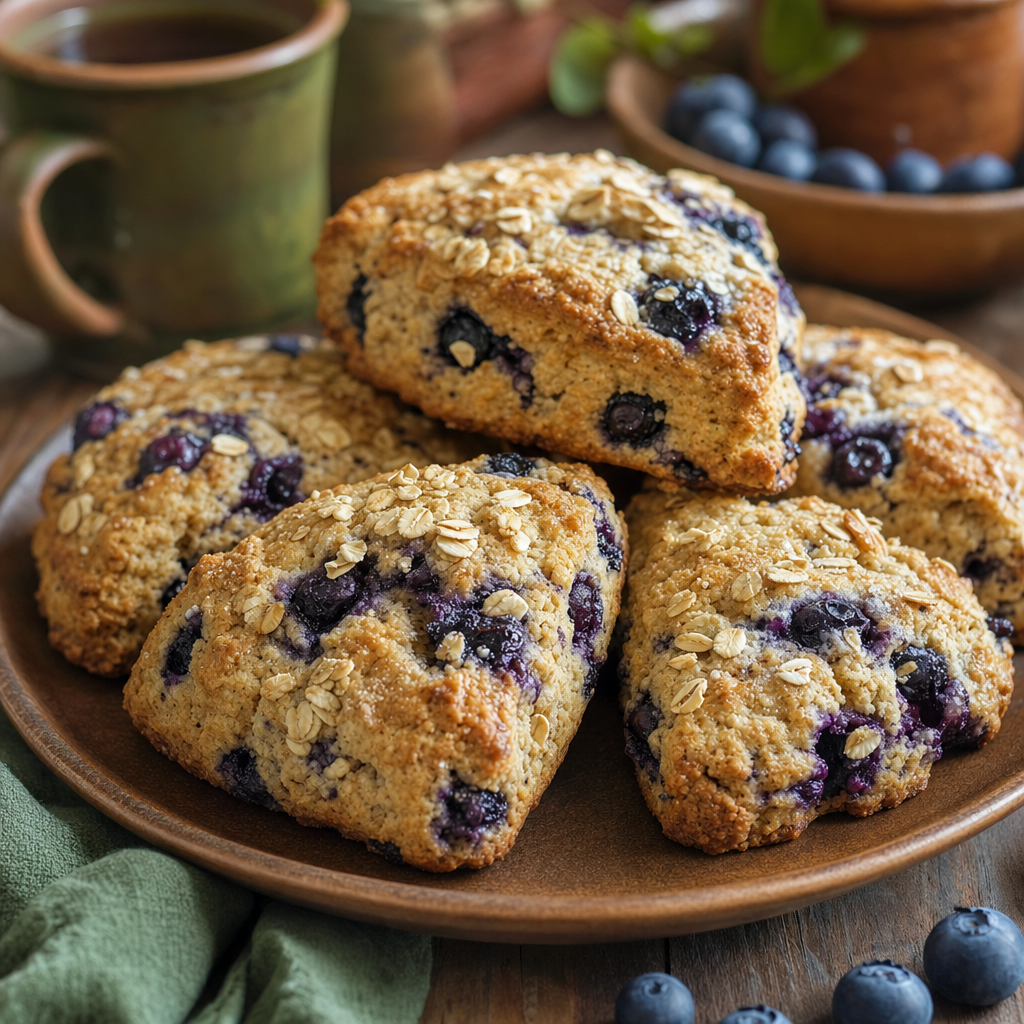 Blueberry Oat Tea Scones