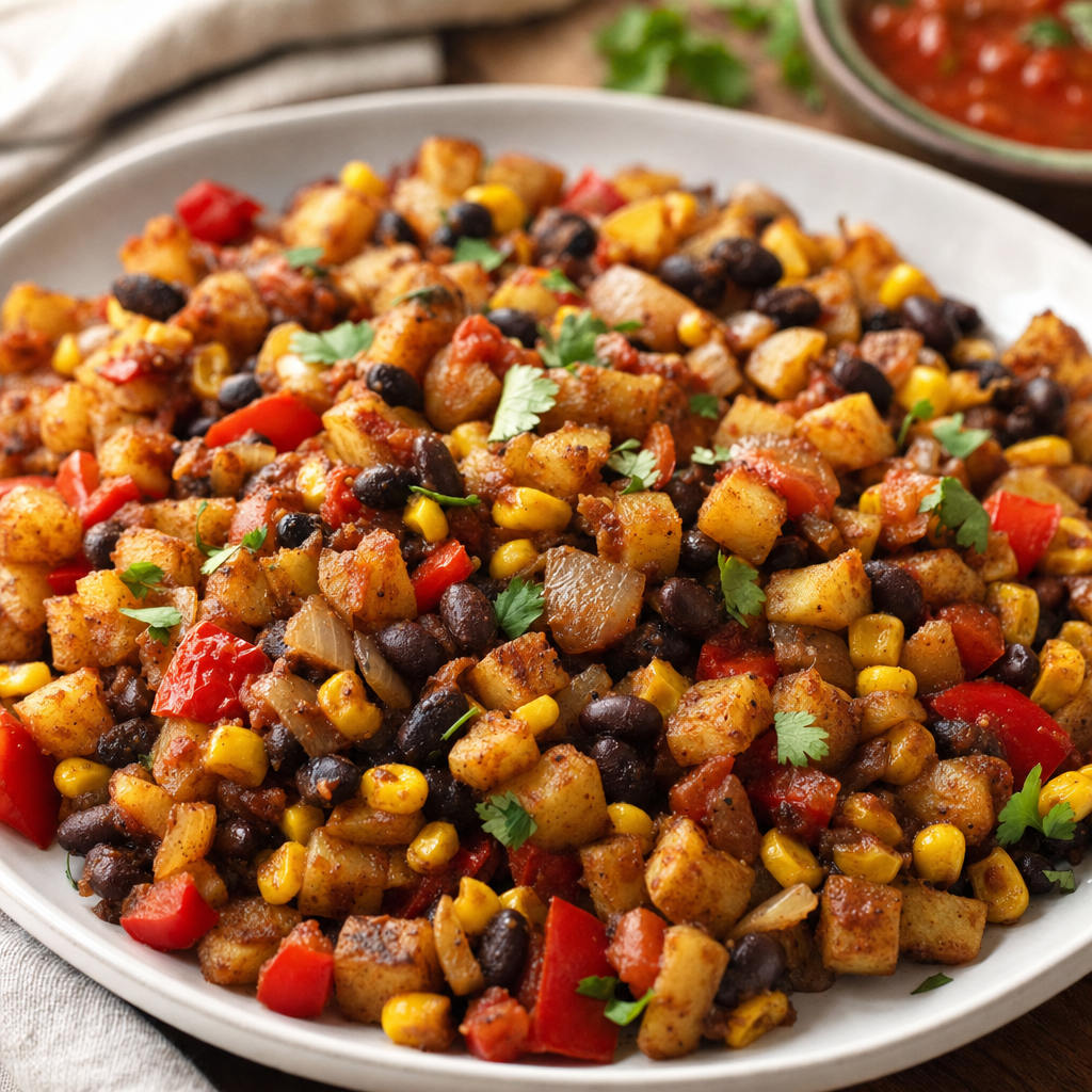 Potato Black Bean Breakfast Hash