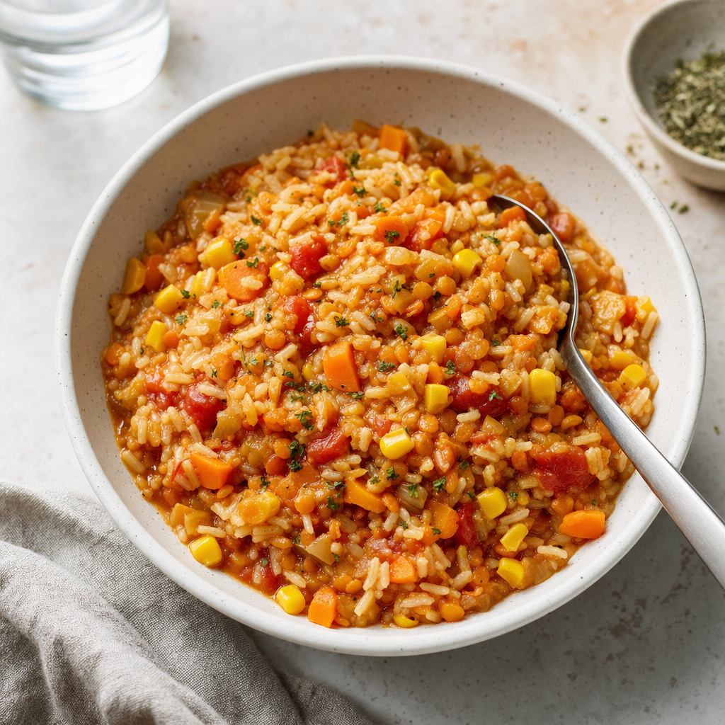 Mild Lentil Rice Pot