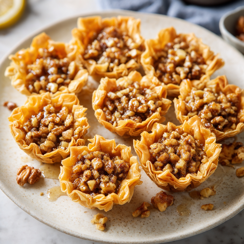 Greek Honey Walnut Baklava Cups