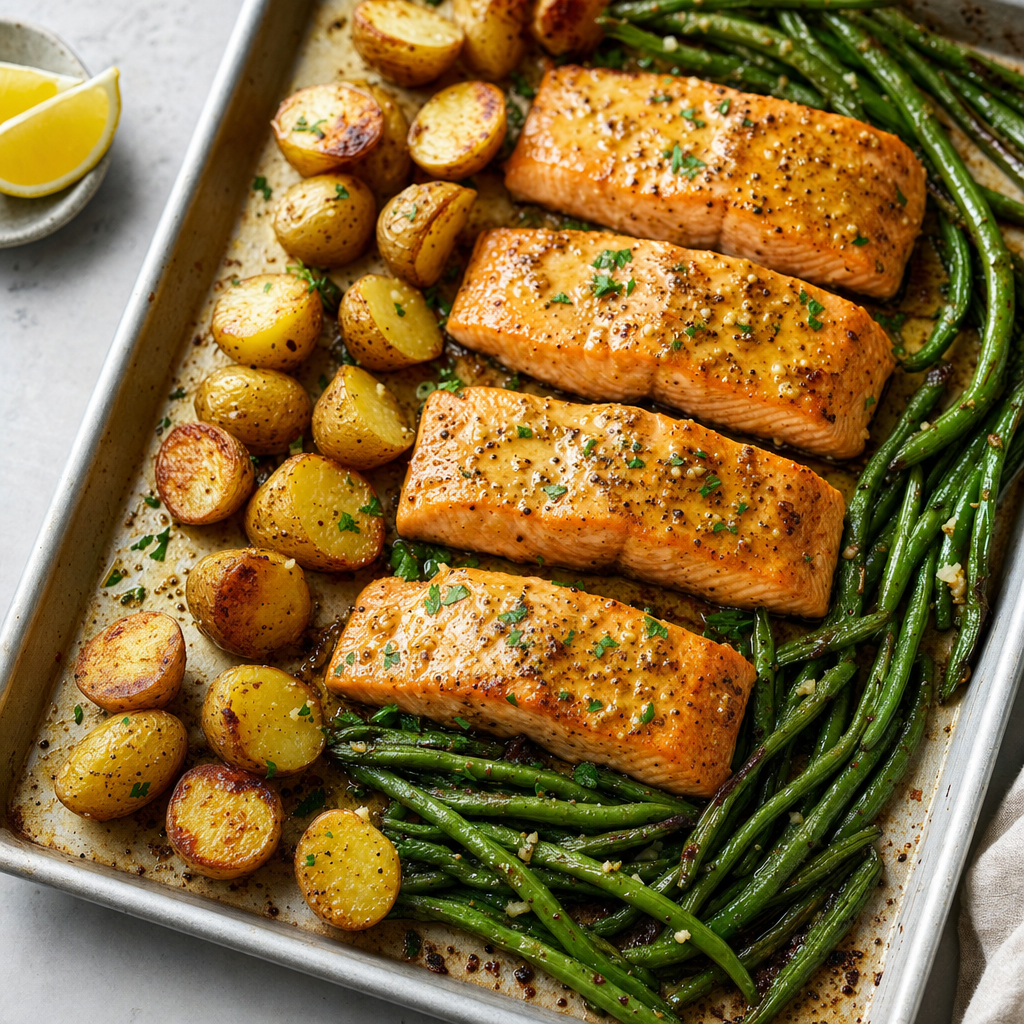 Sheet-Pan Maple Mustard Salmon