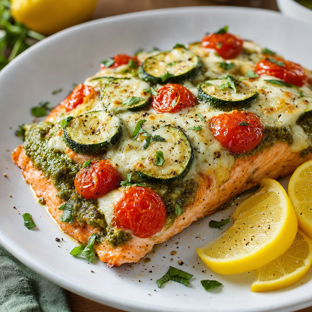 Baked Pesto Salmon