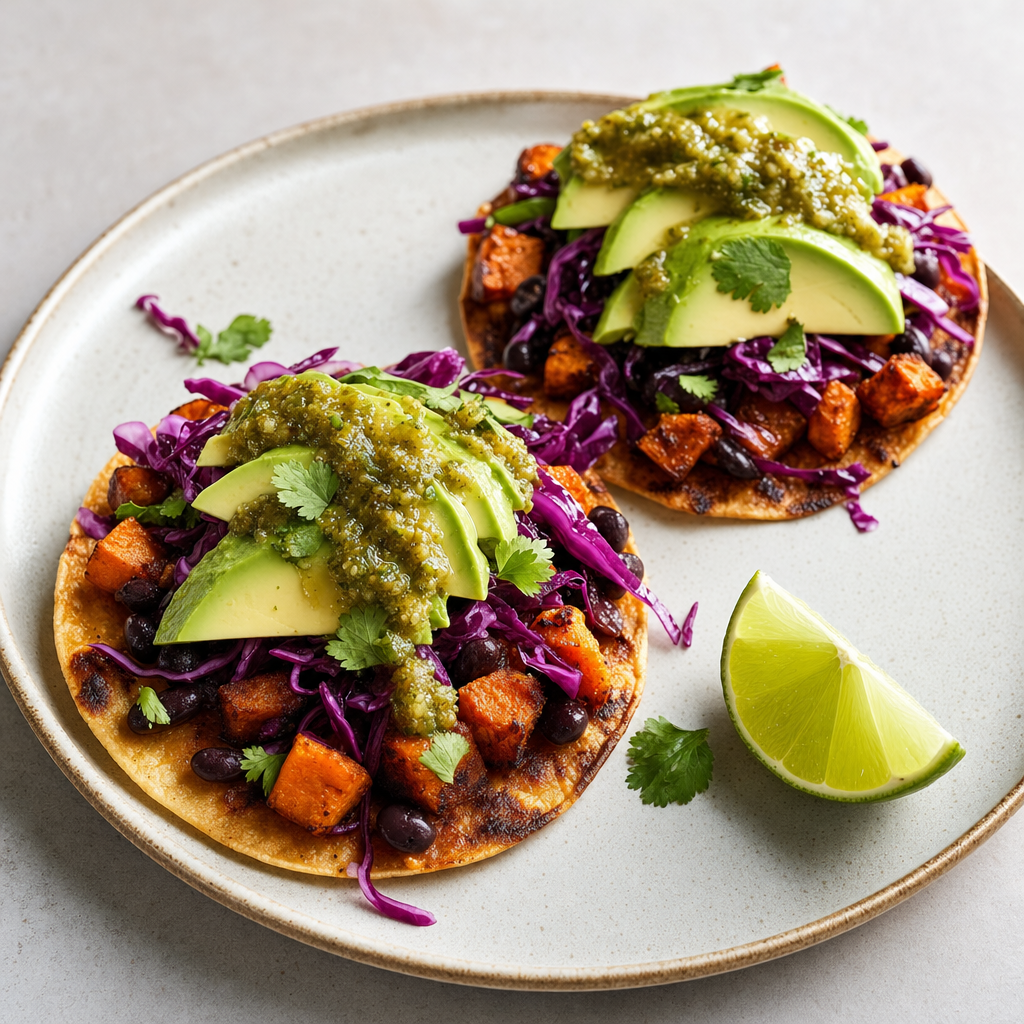 Sweet Potato Black Bean Tostadas