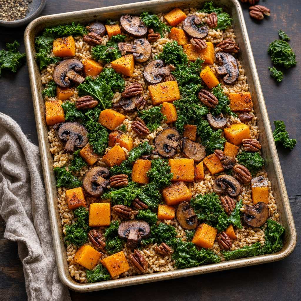 Butternut Mushroom Rice Pan