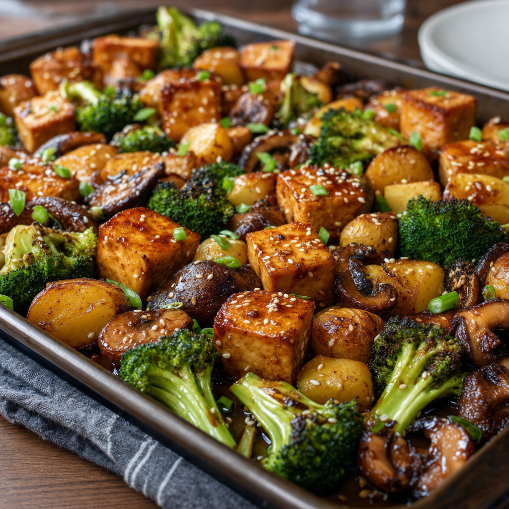 Ginger Tofu Broccoli Potatoes