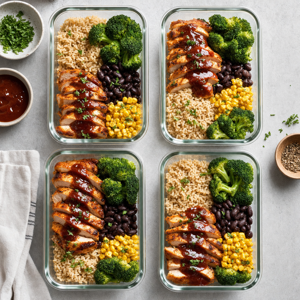 BBQ Chicken Meal Prep Bowls