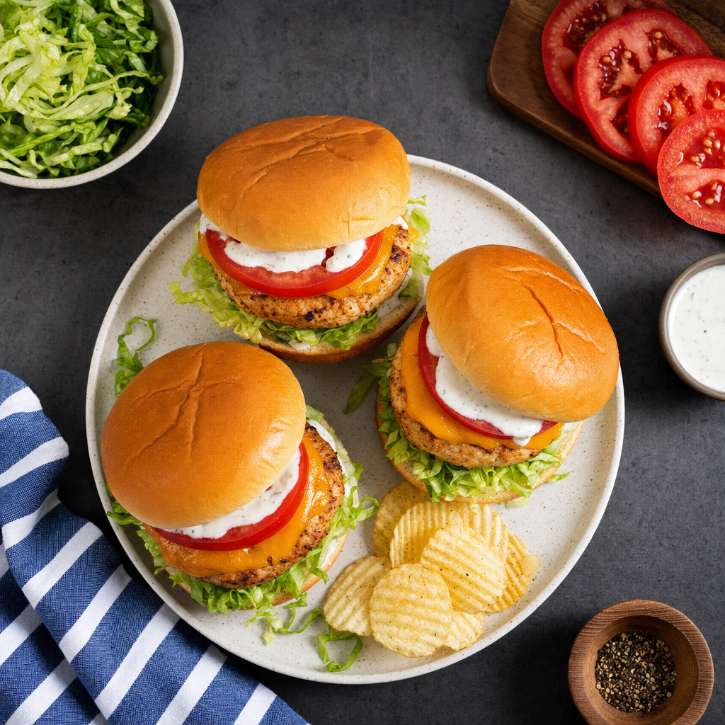 Chicken Ranch Burgers