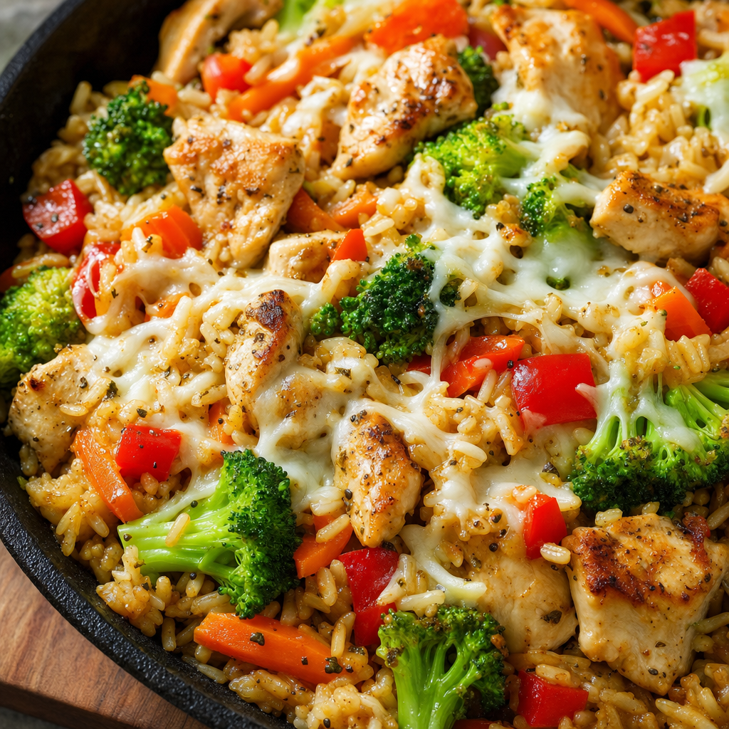 Chicken Broccoli Rice Skillet