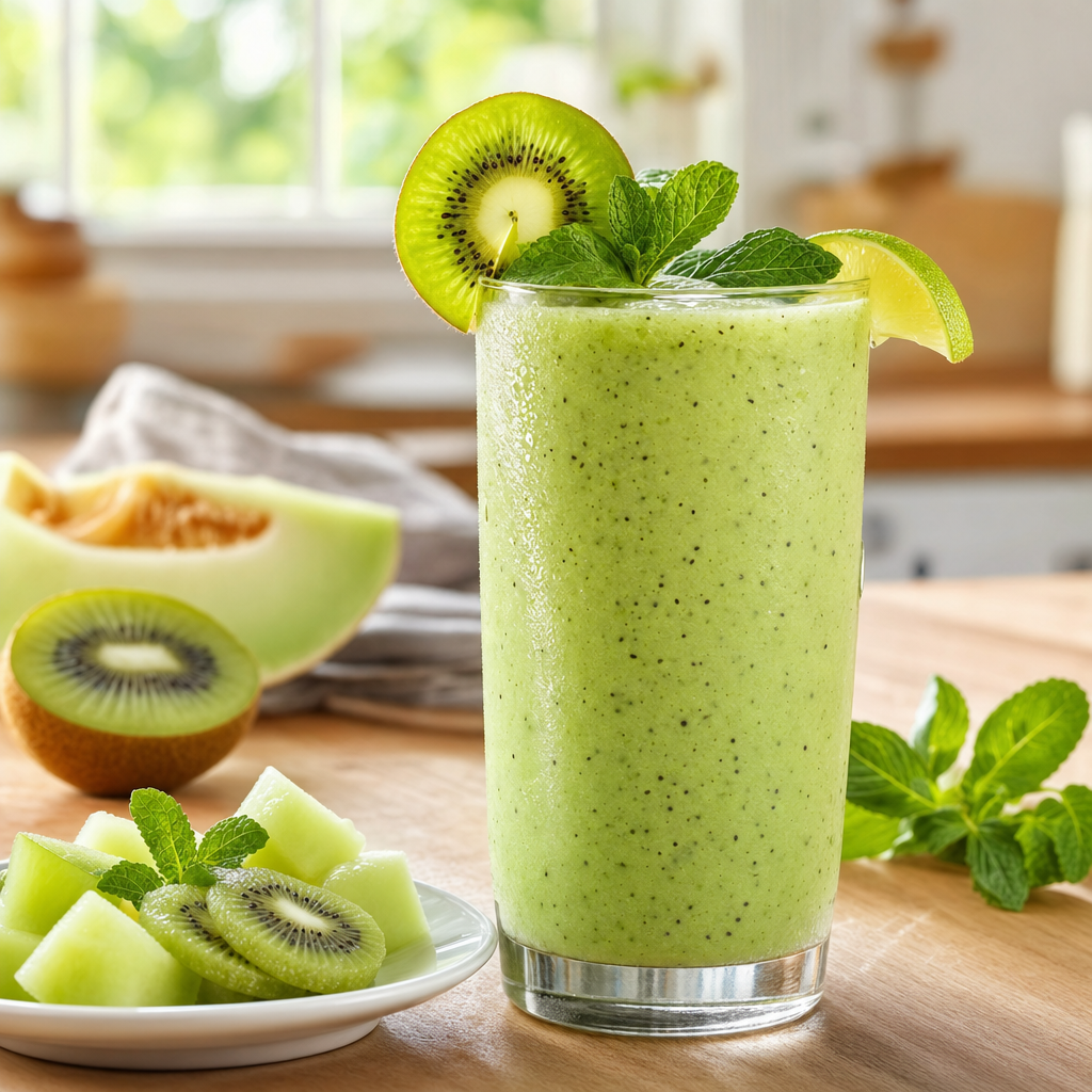 Honeydew Kiwi Mint Smoothie
