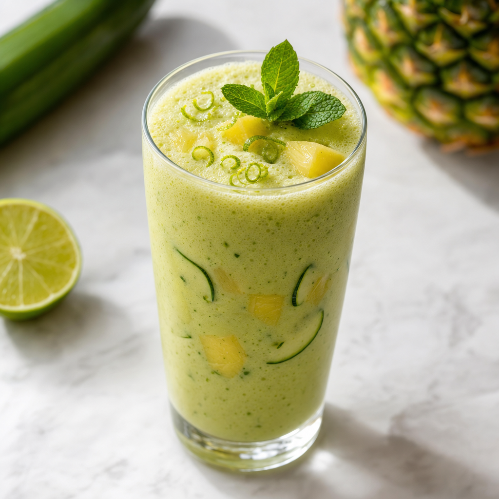 Pineapple Zucchini Lime Smoothie