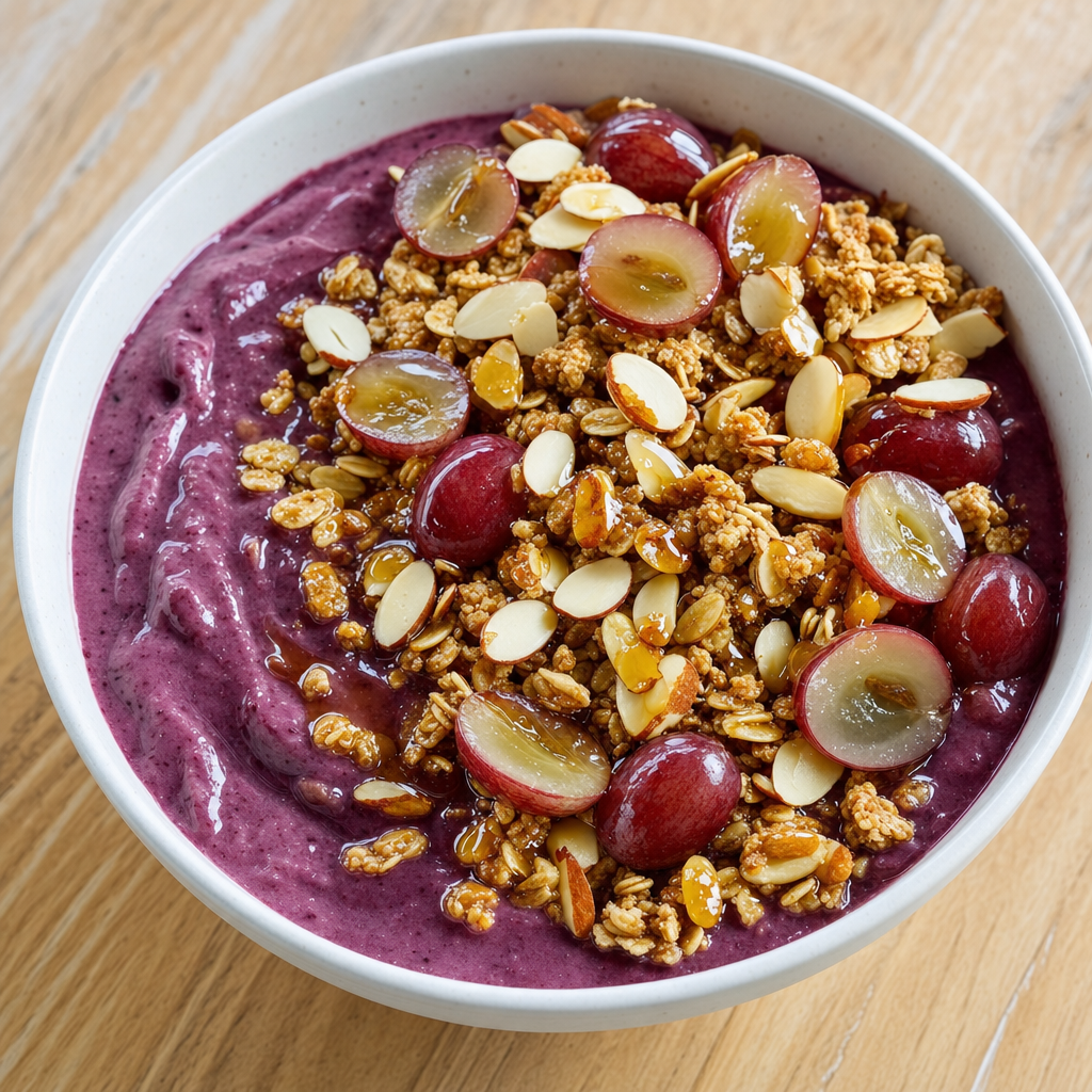 Grape Yogurt Crunch Bowl
