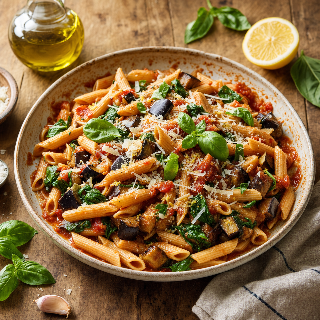 Eggplant Pasta with Parmesan