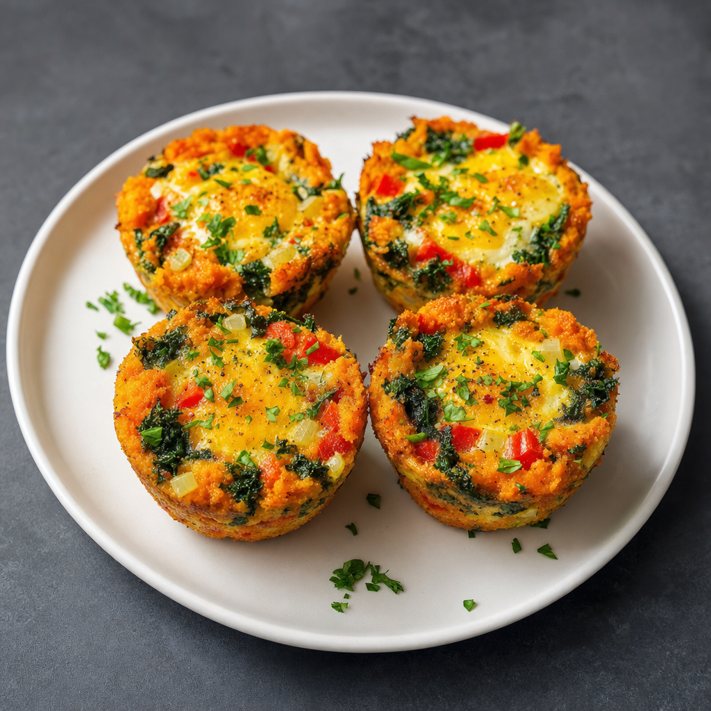 Sweet Potato Kale Egg Cups