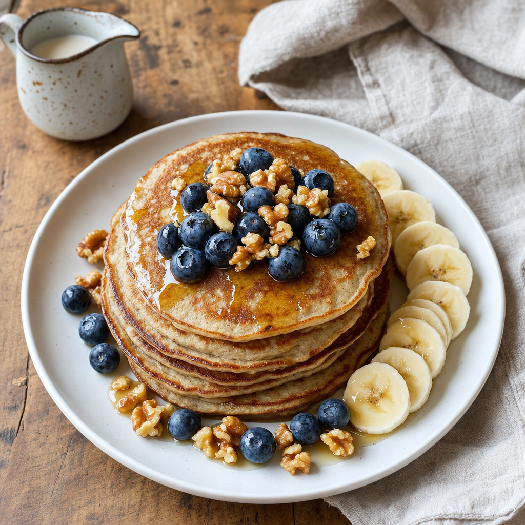 Oat Banana Blender Pancakes