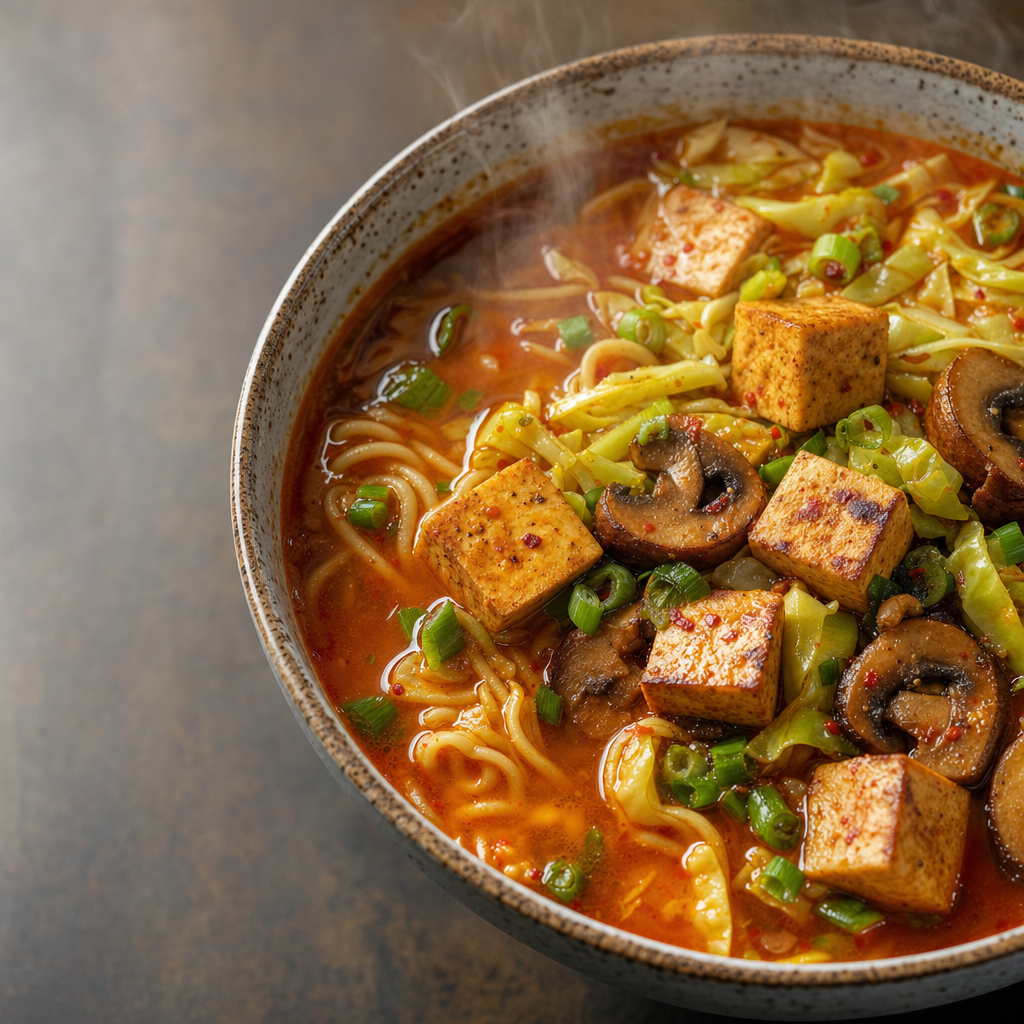 Chili Garlic Tofu Noodle Soup