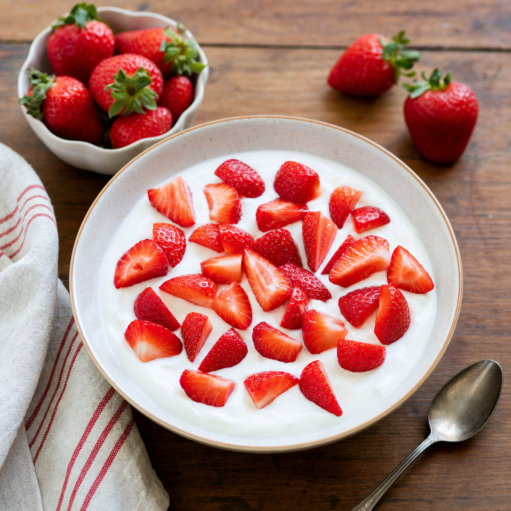 Strawberries with Greek Yogurt