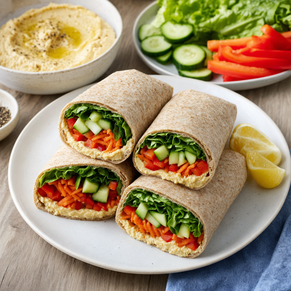 Hummus Veggie Wraps
