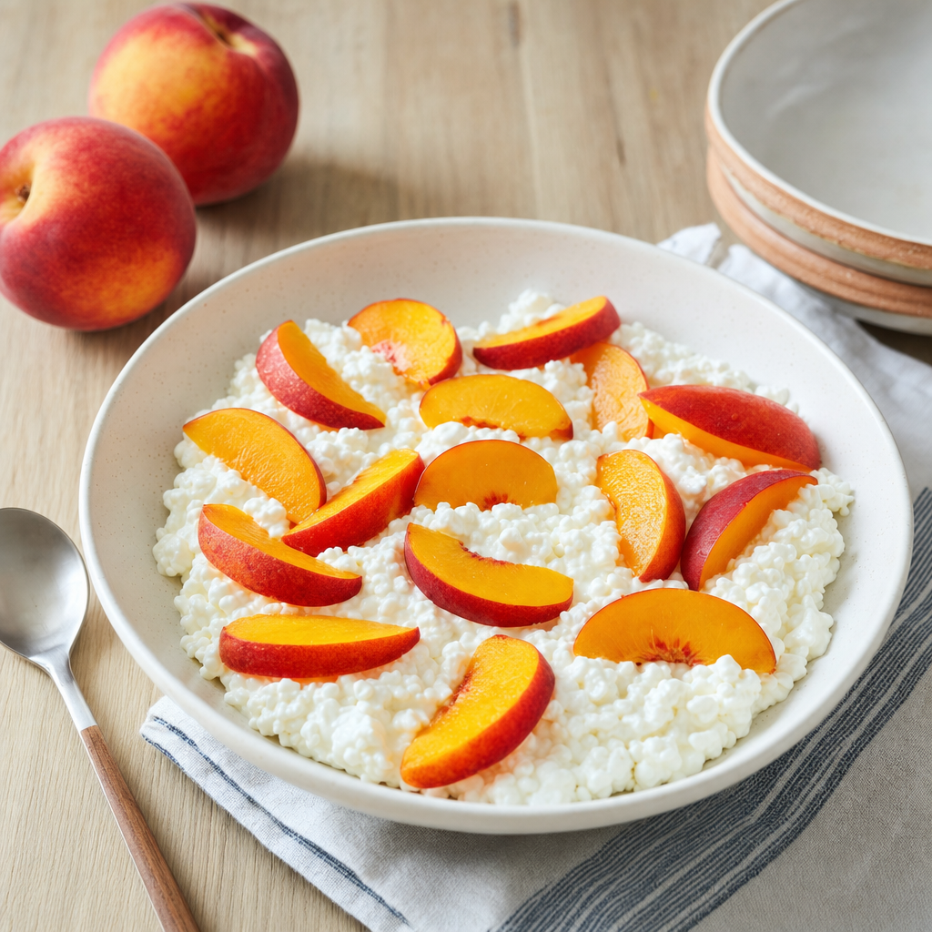 Cottage Cheese Peaches