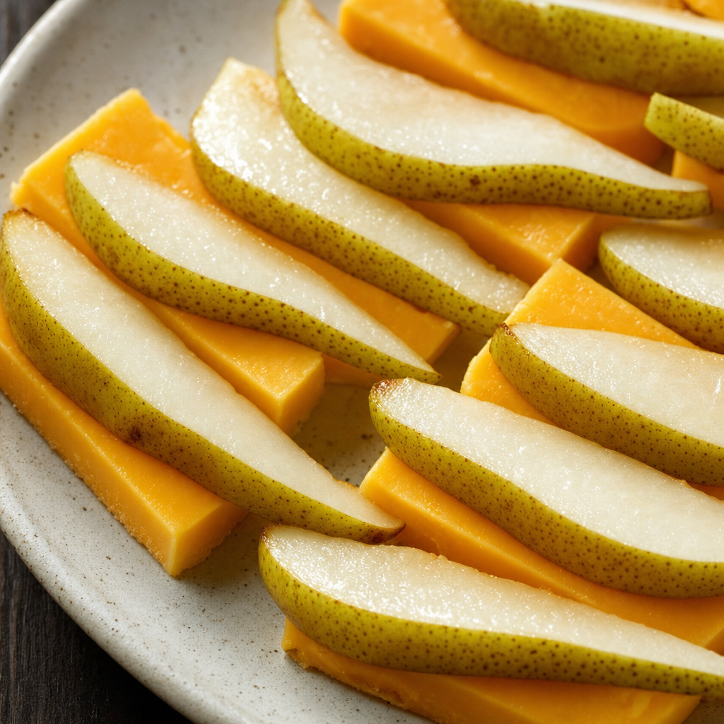 Pear Cheddar Slices