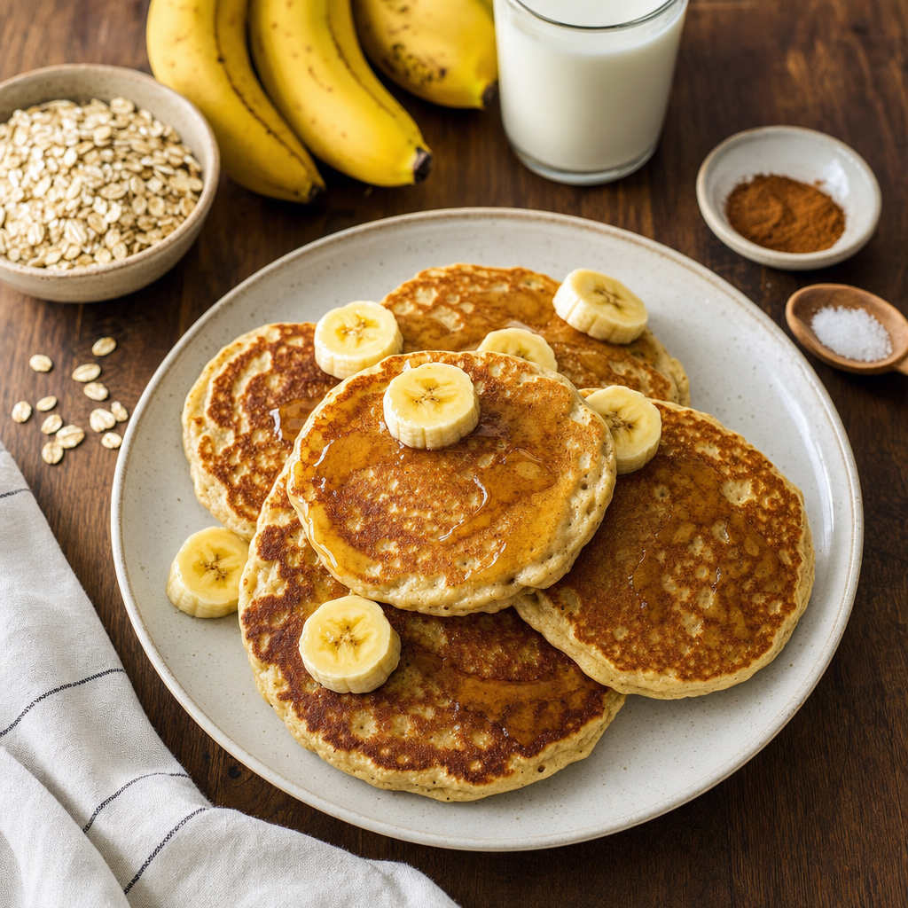 Banana Oat Pancakes