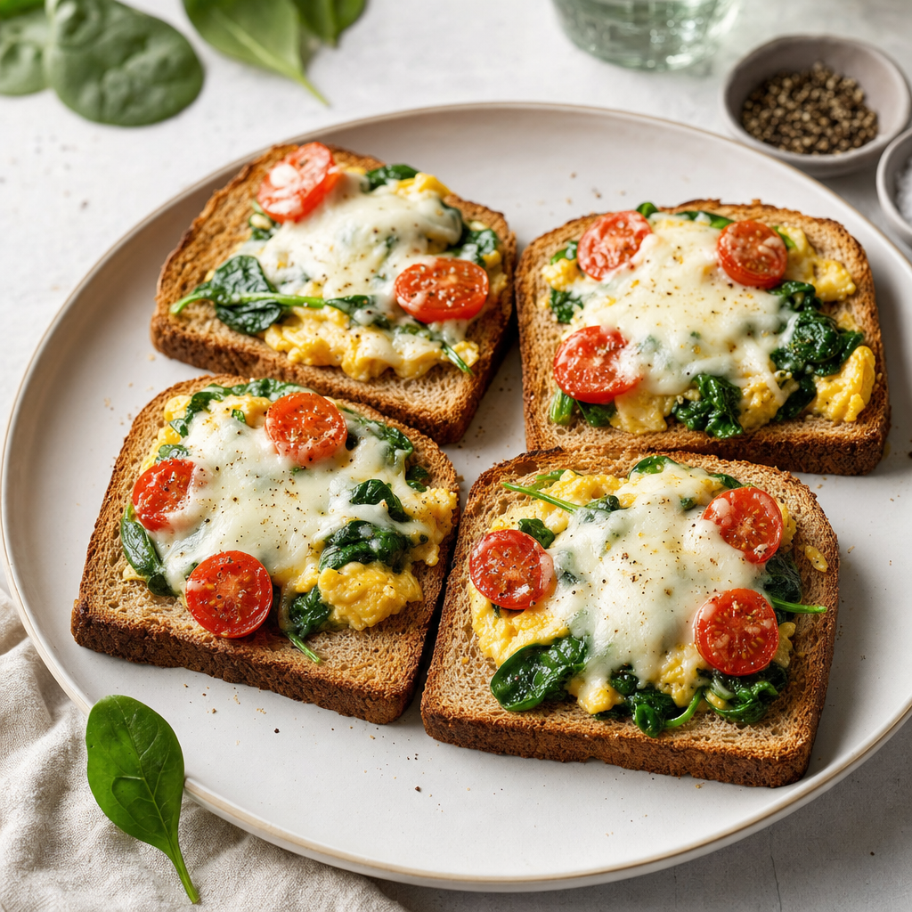 Spinach Egg Toasts