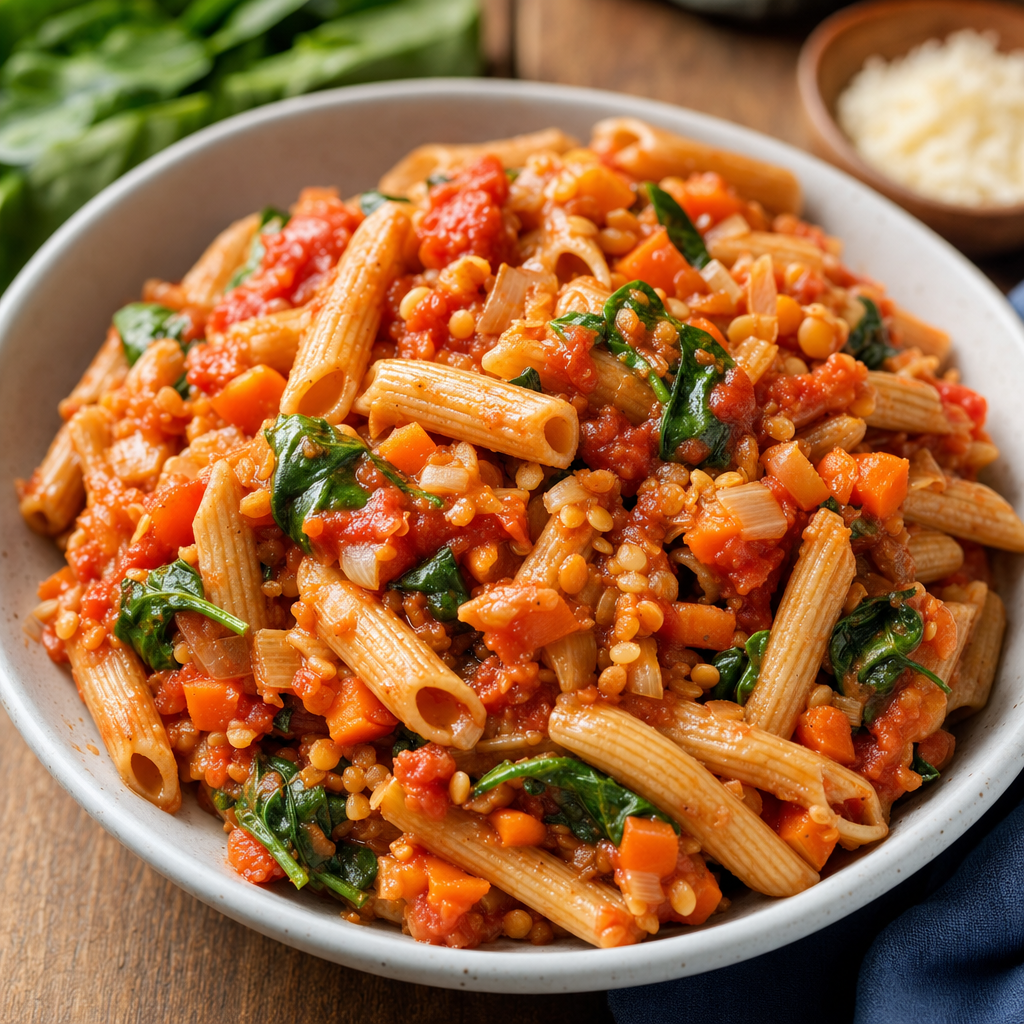 Lentil Tomato Pasta