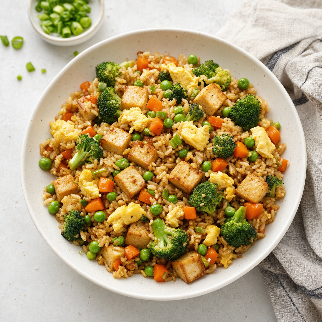 Tofu Broccoli Fried Rice