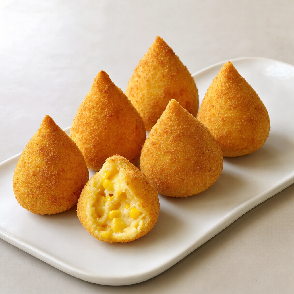 Brazilian Cheese and Corn Coxinha