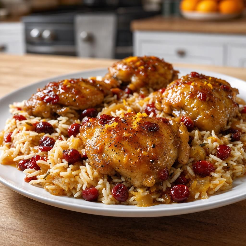 Cranberry Orange Chicken and Rice recipe combo