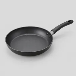 Centered unbranded 10-inch nonstick skillet on a light neutral background.