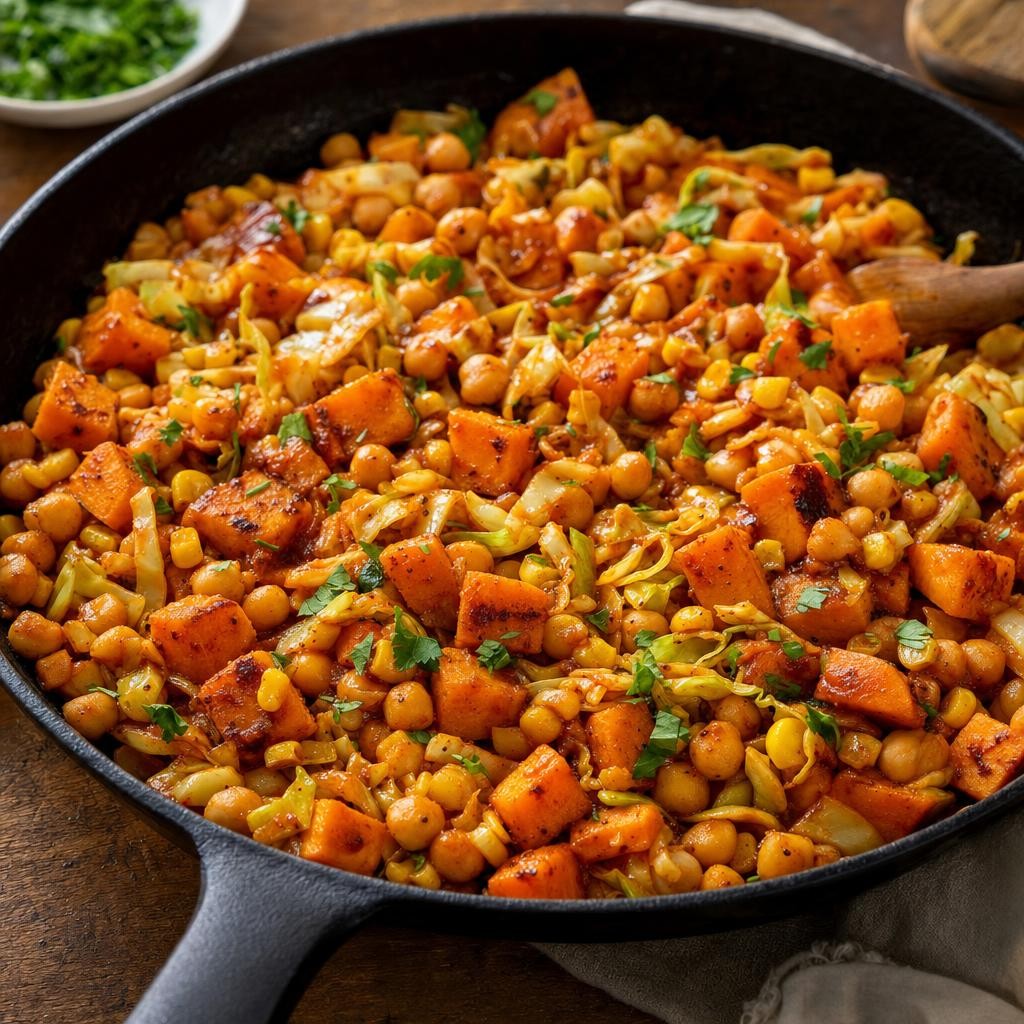 BBQ Chickpea Sweet Potato Skillet recipe combo