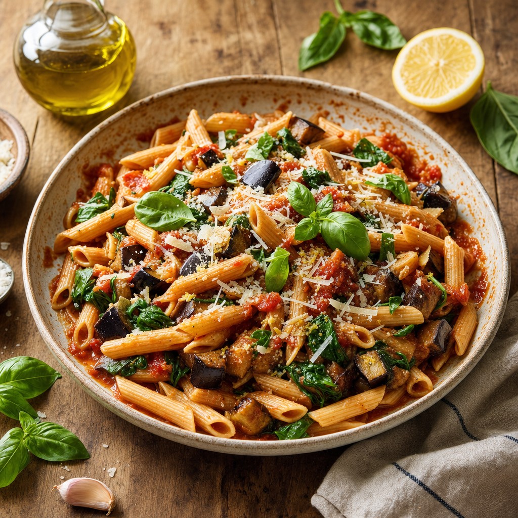 Eggplant Pasta with Parmesan
