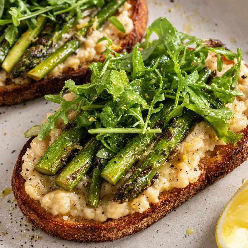 Creamy White Bean Asparagus Toasts recipe combo