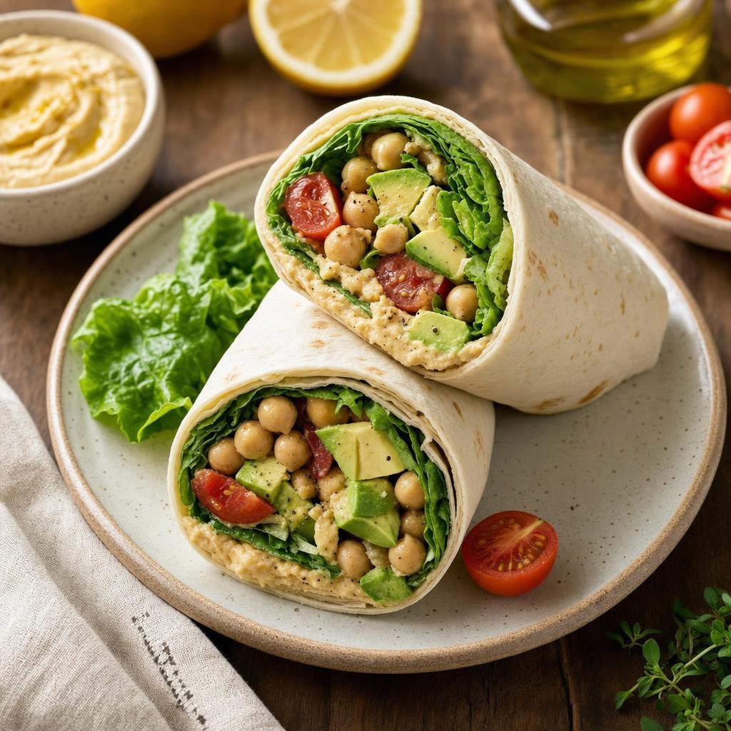 Chickpea Avocado Wraps