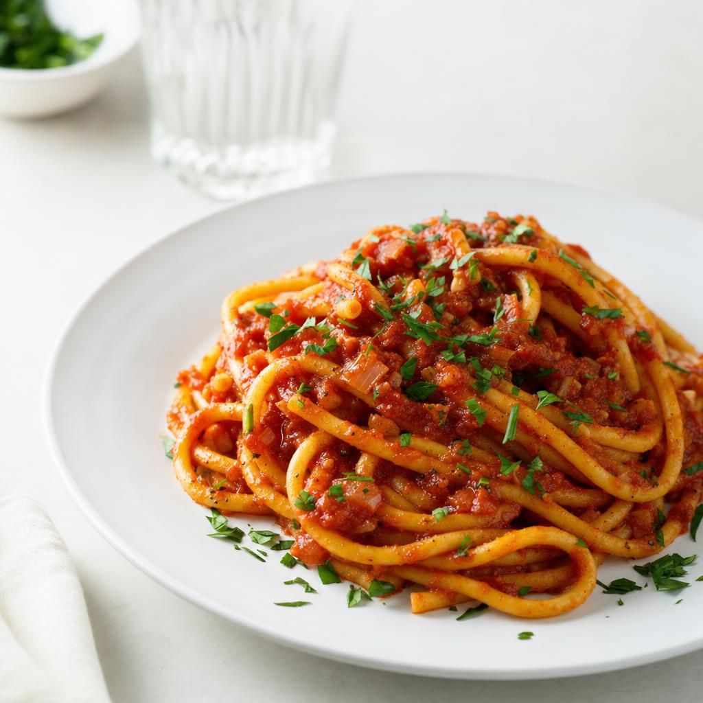 Bucatini with Smoky Tomato Sauce