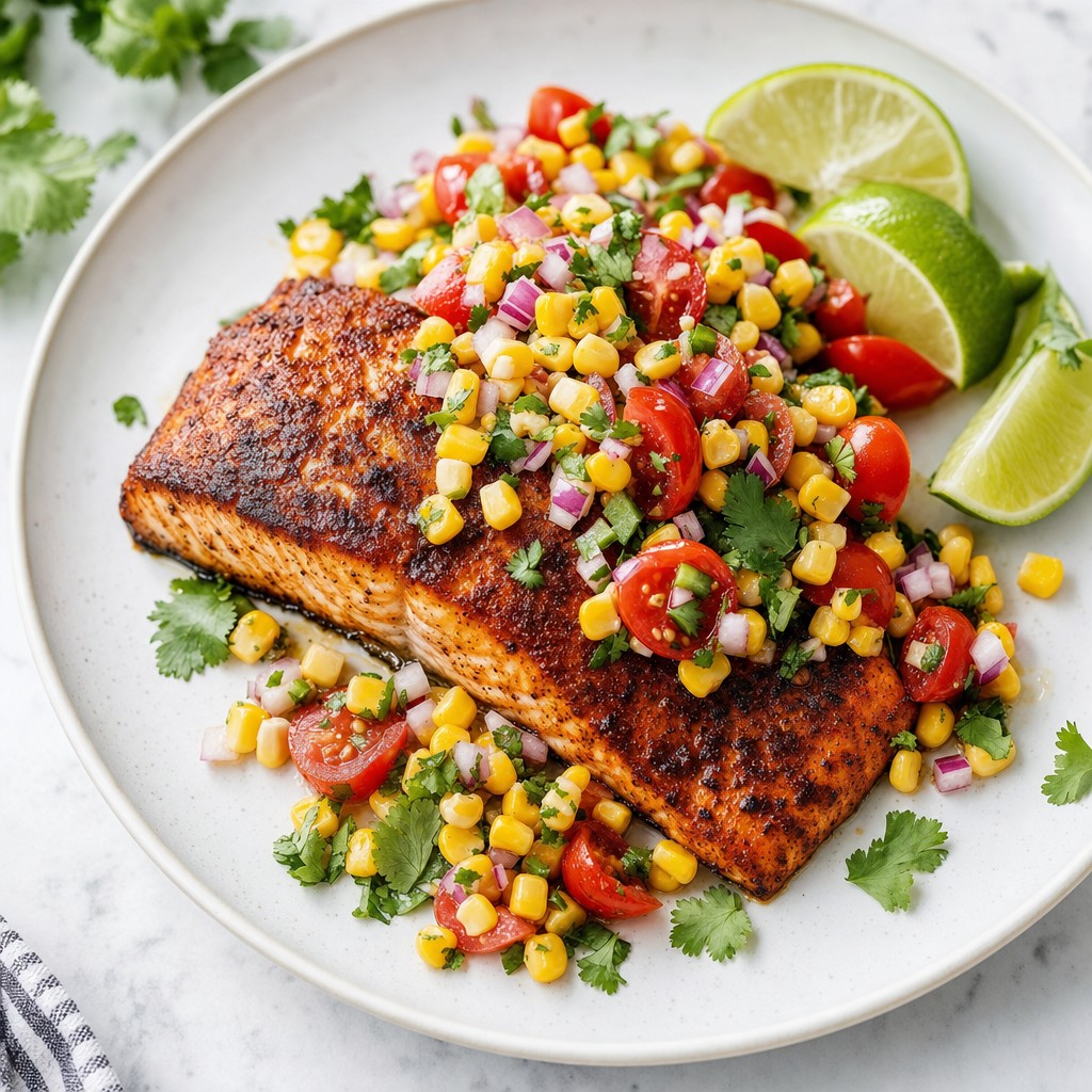 Blackened Salmon with Corn Salsa recipe combo