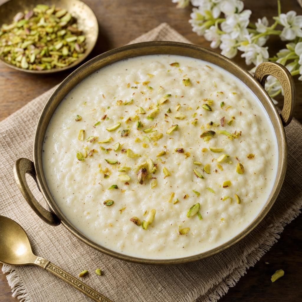 Indian Cardamom Rice Kheer with Pistachios recipe combo