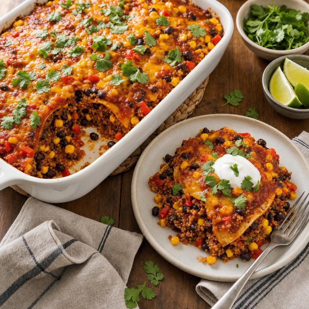 Black Bean Quinoa Enchilada Bake recipe combo
