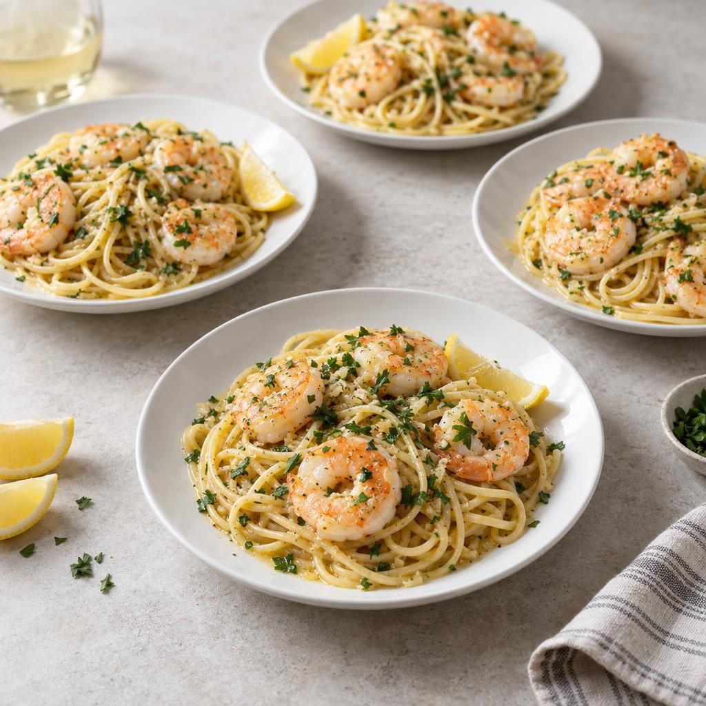 Shrimp Scampi with Linguine