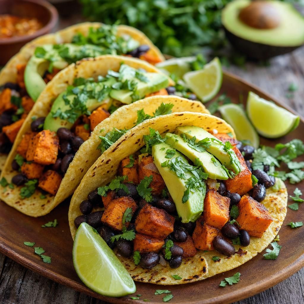 Black Bean Sweet Potato Tacos recipe combo