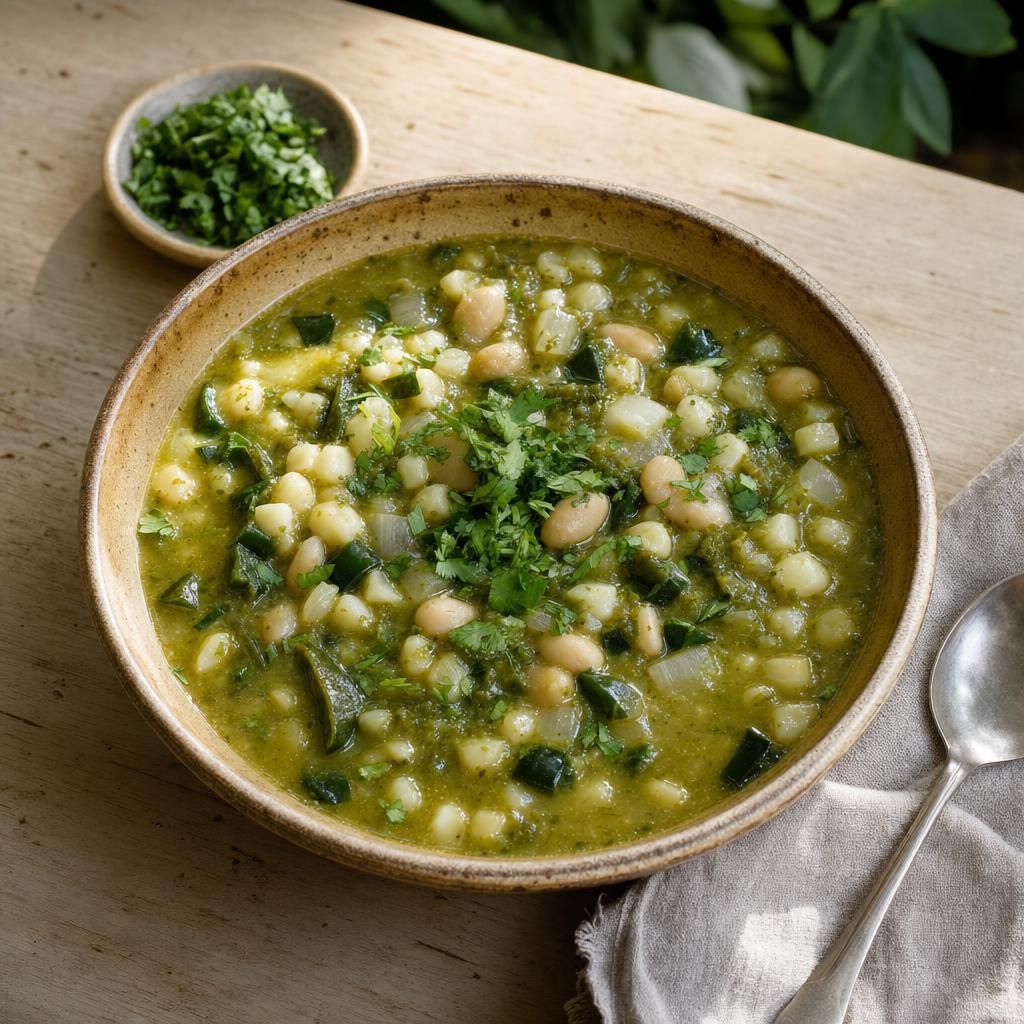 Pozole Verde with White Beans