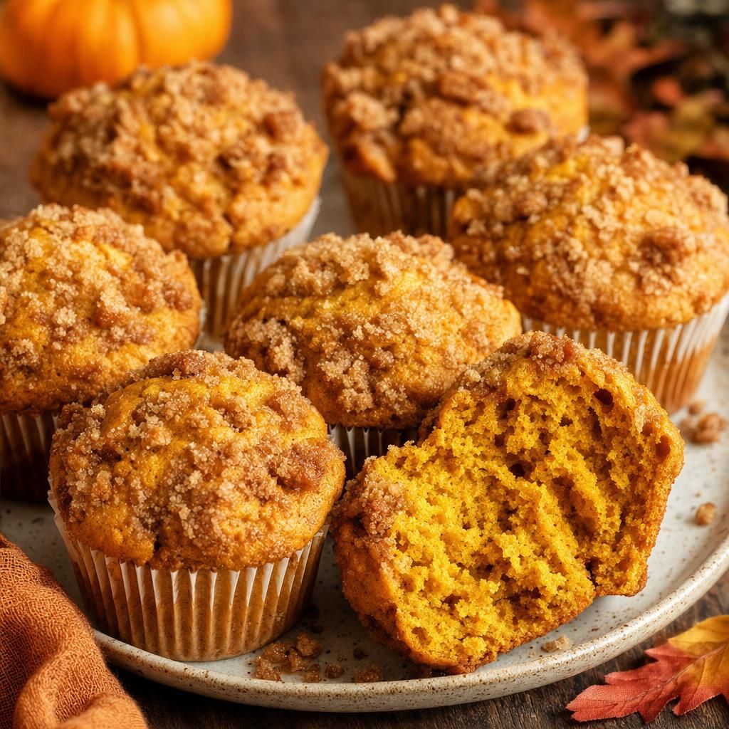 Pumpkin Spice Streusel Muffins