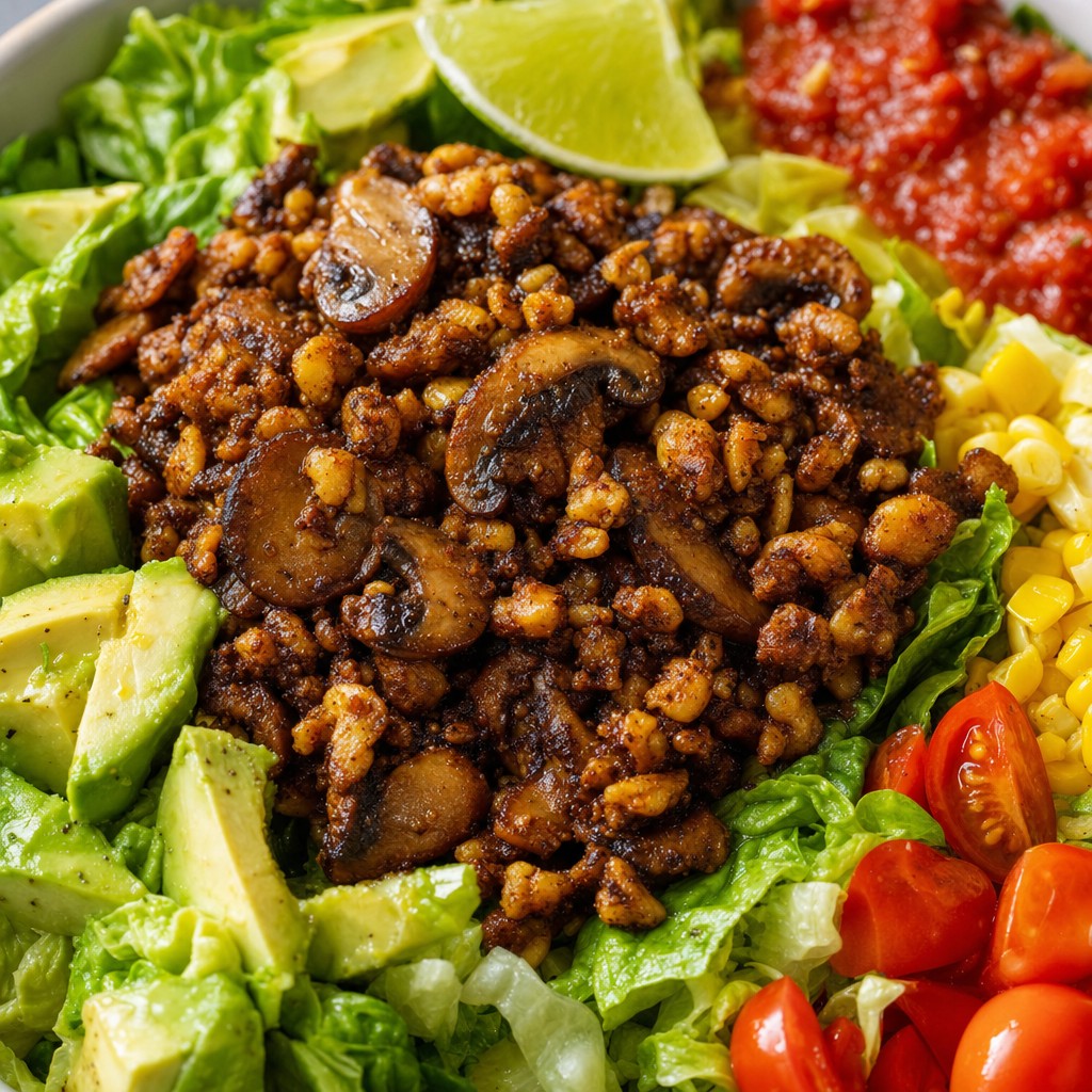 Walnut Mushroom Taco Salad recipe combo