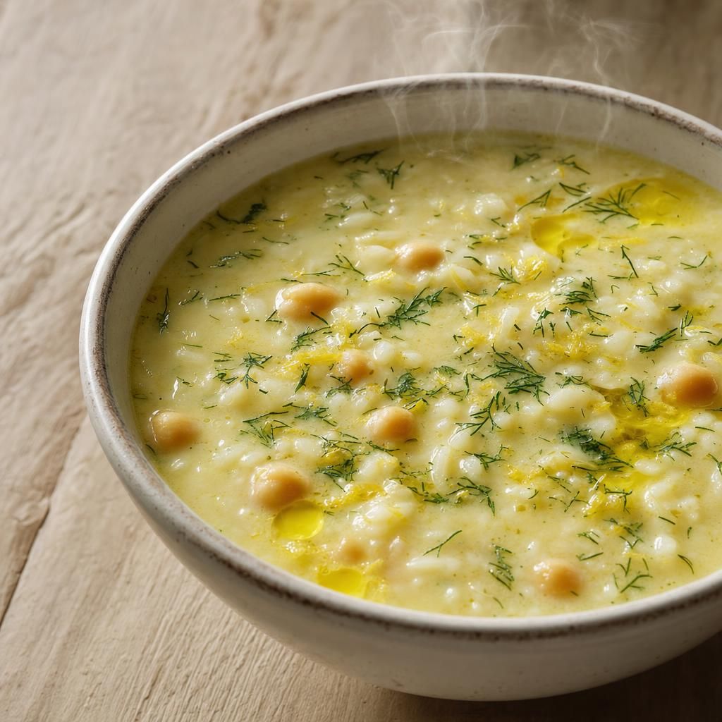 Avgolemono Chickpea Soup