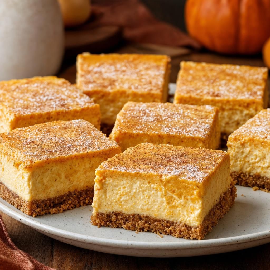 Pumpkin Cheesecake Bars