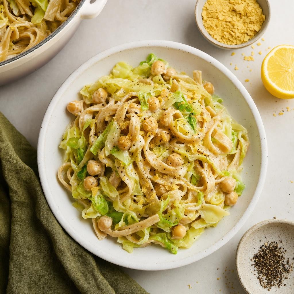 Cabbage Alfredo Chickpea Pasta recipe combo
